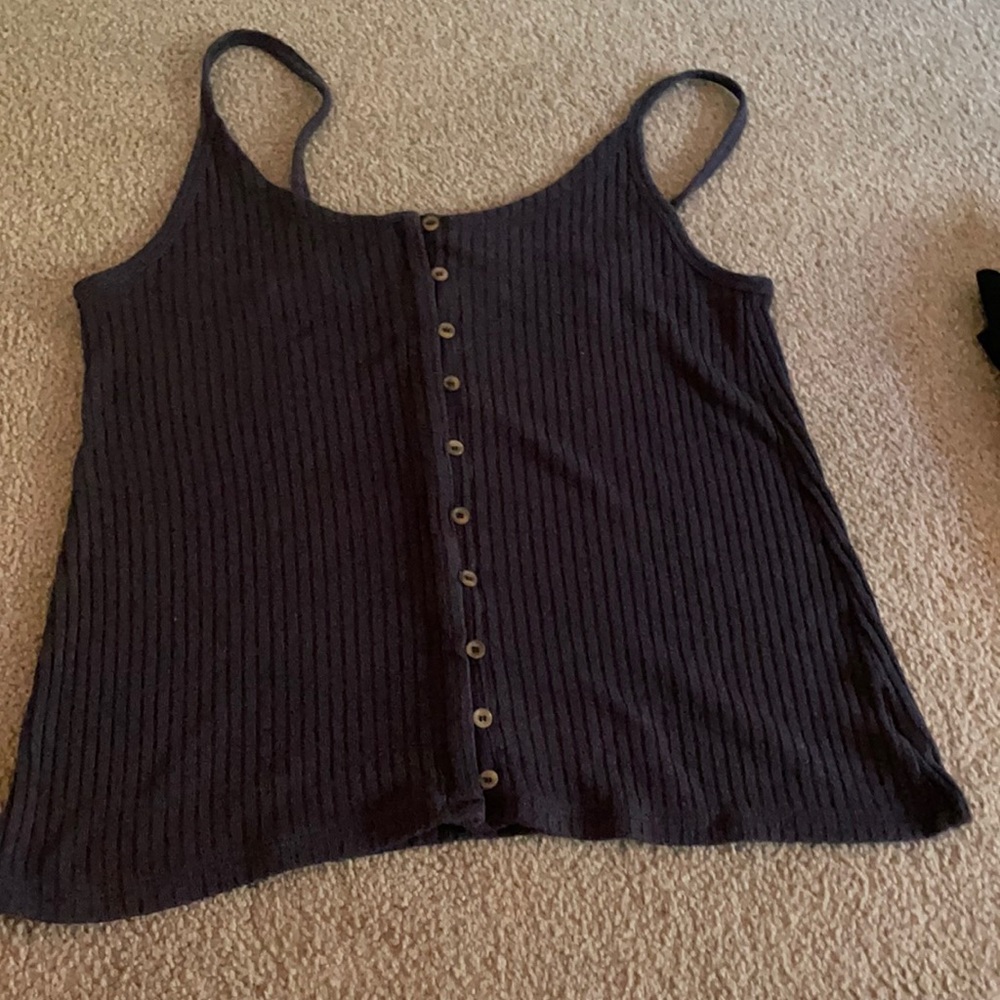 American eagle blue tank top. Slightly cropped